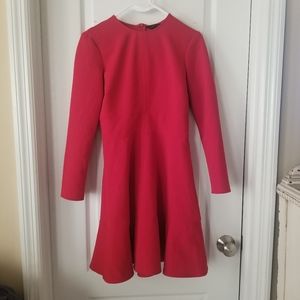 Red Zara skater dress. Perfect for Valentine's Day!